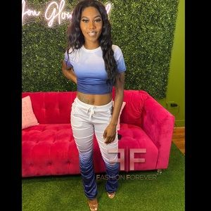 Ombré Stacked Pants Set